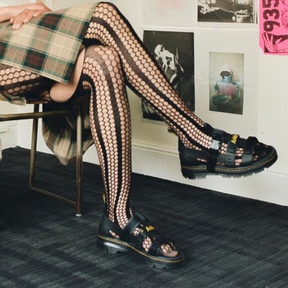 DR MARTENS AIRWAIR SANDALS LEATHER PEARSON SZ 5.5 TRACT OUTSOLE TOUGH ICONIC - Picture 6 of 16